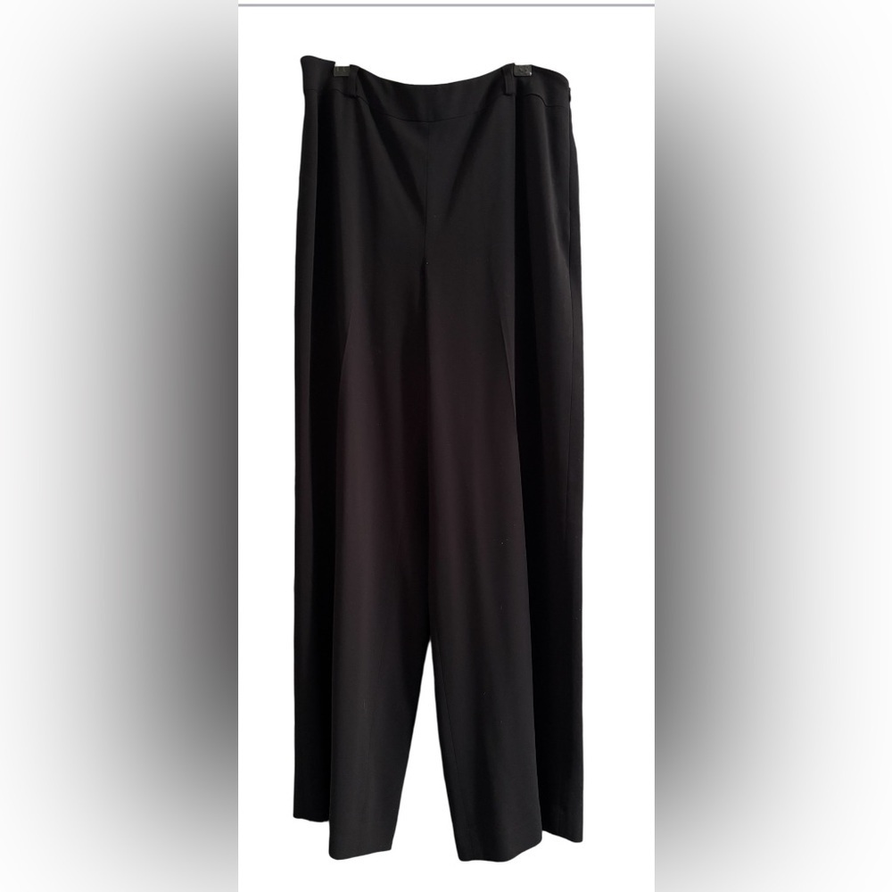Talbot's Women's Sz 12 Classic Black Wide Leg Pants Trousers SKU 6